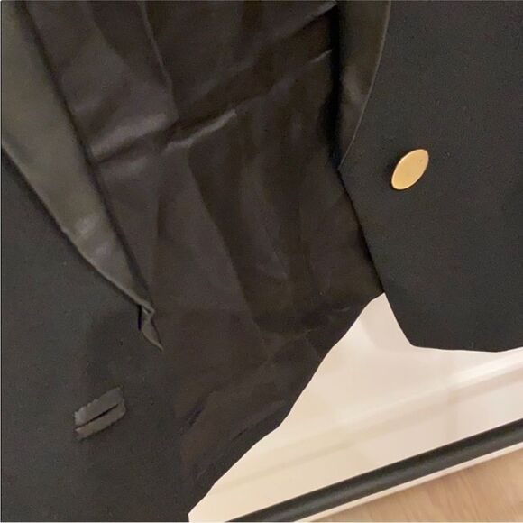 Serrano genuine leather trimmed viscose blazer, XS - Picture 4 of 8